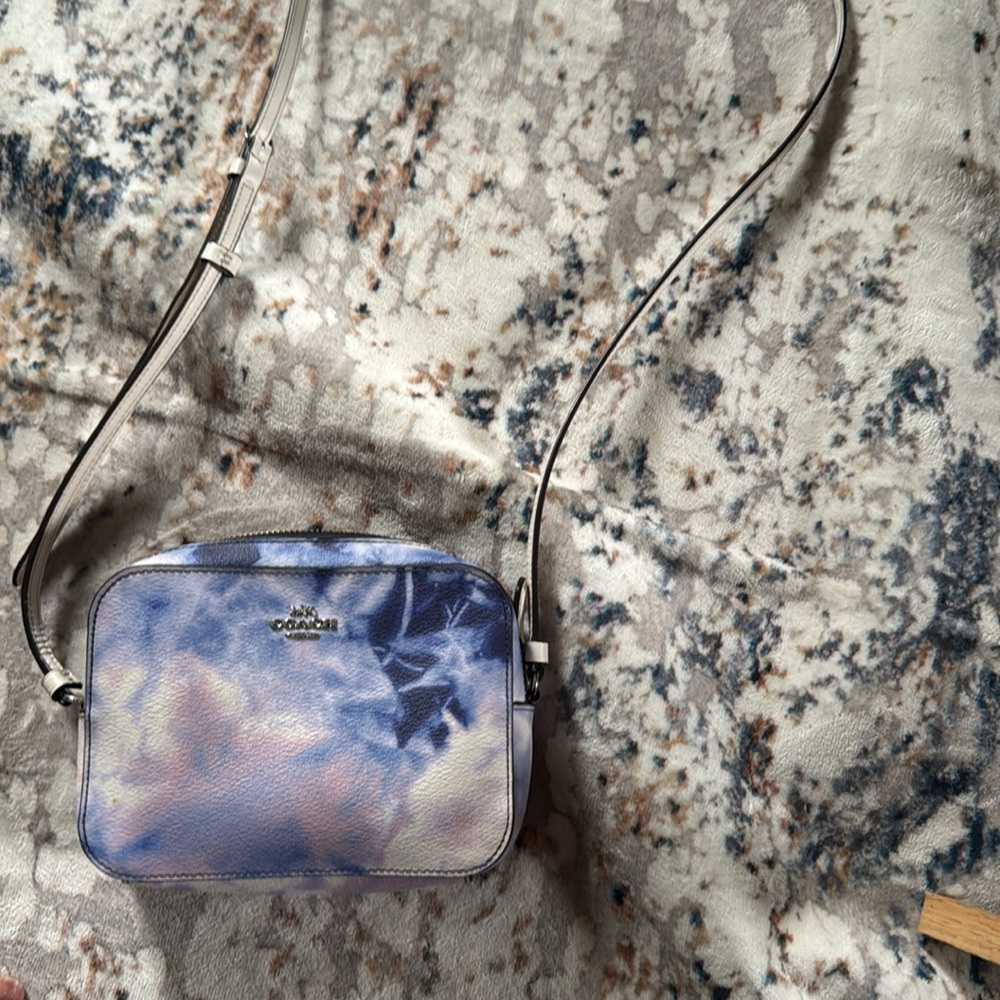 Coach Tie-Dye Blue and White Shoulder Bag - Picture 4 of 5